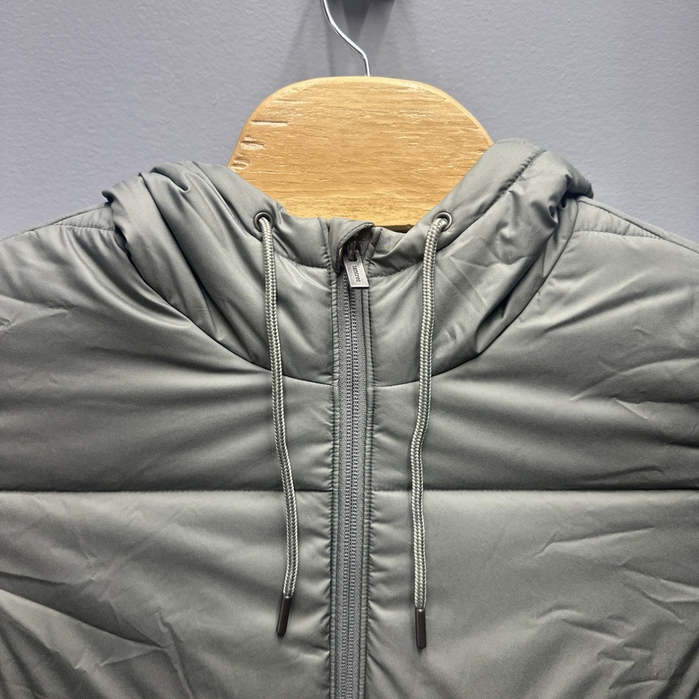 Tentree Men's Cloud Shell Hybrid Hoodie Mineral Green Small NWT Insulated Jacket - Picture 3 of 10
